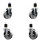 Service Caster 5'' Semi Steel Wheel Swivel 1-7/8'' Expanding Stem Caster Set 2 Brakes, 4PK SCC-EX20S515-SSR-2-TLB-2-178 - alternate 1